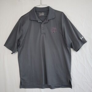 Texas A&M Aggies Polo Shirt Mens‎ Small Under Armour Heatgear Loose Short Sleeve